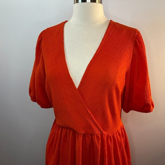 Pieces Women's Poinciana PCLUNA S/S V-Neck Short Dress  - Size XS - NWT $55 - Picture 2 of 5